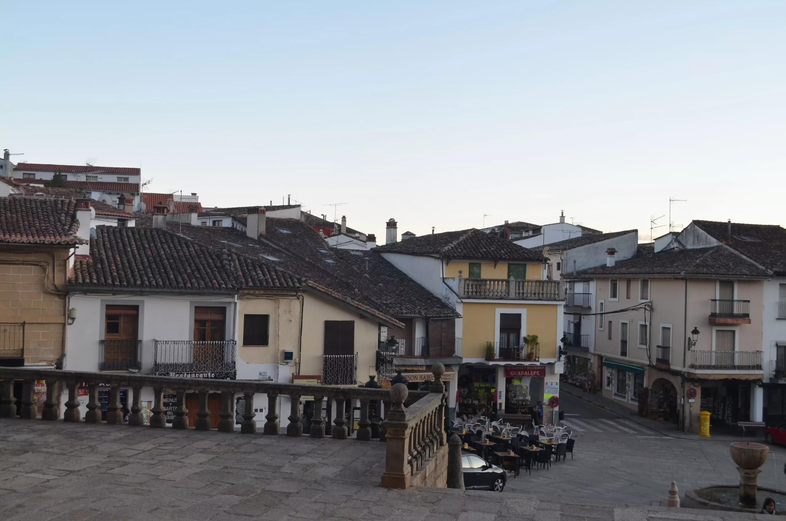 Vista del pueblo de Guadalupe, Cáceres